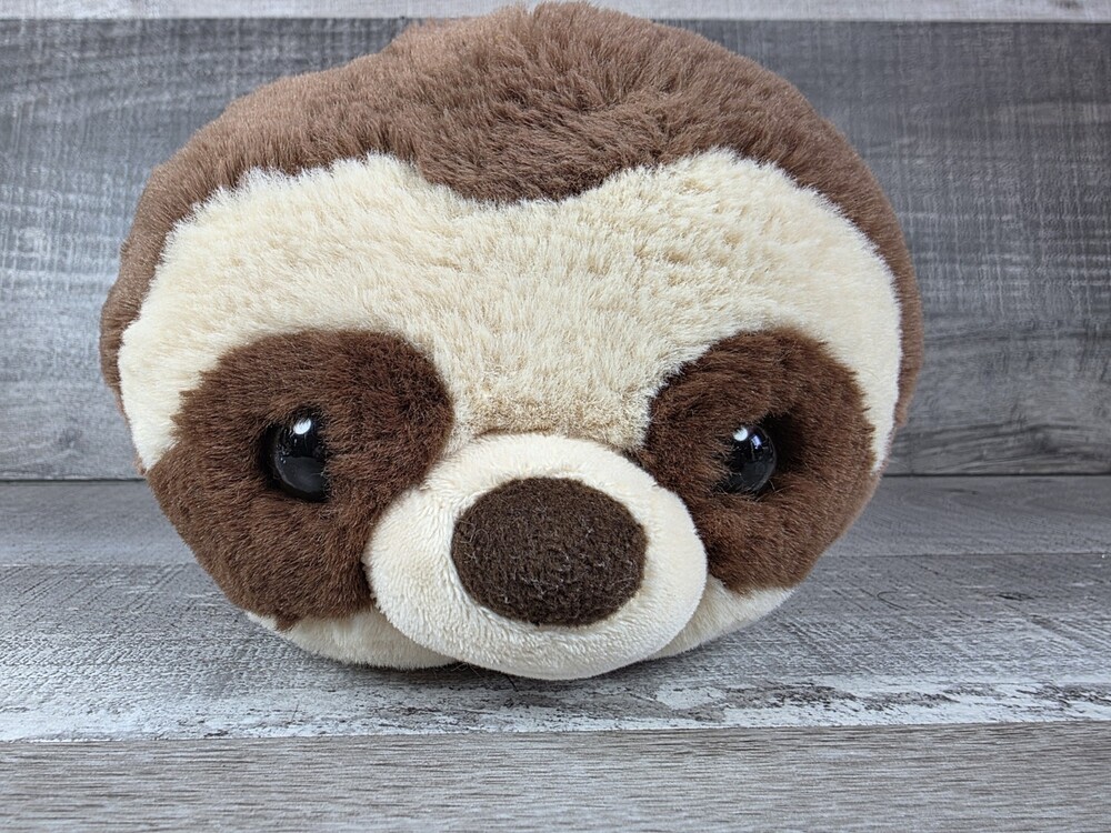 Aurora World Spudsters Spark Sloth 10" Plump Plush Brown Beige Super Soft bin12
